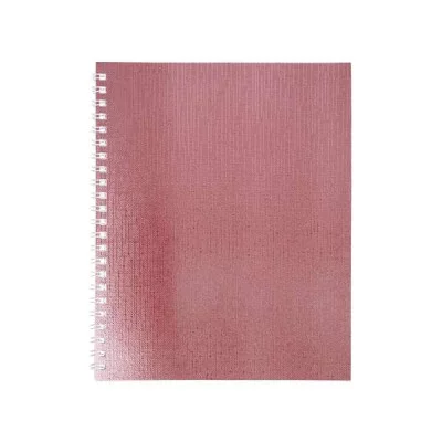 Тетрадь 48л клетка/гребень бумвинил "Metallic" розовый HATBER 48Т5бвВ1гр 220319