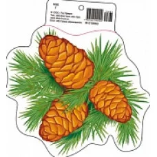 М-10663 Мини открытка Шишки сосны (190х160 мм) / (о) Детский сад Сфера