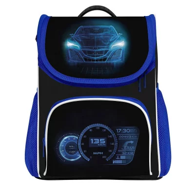 Рюкзак Creativiki МАШИНКА 11 л черн. 33х25х13 жестк. каркас 1 отд. молния д/мальчиков 236837