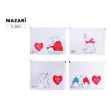 Папка канцелярская BEAR, 33х24,5x3см, пластиковая, zip-молния, плотность 170 мкм, 4 дизайна в ассорт M-2504