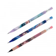 Карандаш механический MESHU "Kawaii", печать на корпусе, 2,0мм, софт-тач, ассорти, с точилкой для грифеля 357854