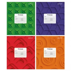 Тетрадь 24 л. лин. ОДНОТОННЫЕ ОБЪЕМНАЯ ГРАФИКА мел. карт. выб. УФ-лак 154044