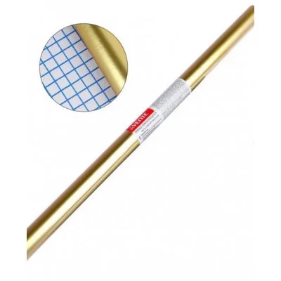 Пленка самоклеящаяся металлизированная, 45x100 см, золотистая, BOPP с алюминиевым напылением 30 мкм, в рулоне 8117122