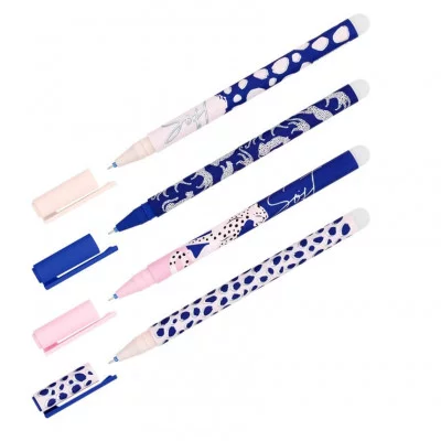 Ручка гелевая стираемая MESHU "Bright&Soft" синяя, 0,5мм, корпус ассорти, софт-тач 343466