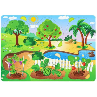 Рамка-вкладыш трехслойная "Фрукты и ягоды" П-9404