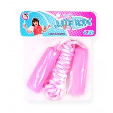 Скакалка YG Sport в пакете (213 см, прозрачные ручки, в ассорт.) YG29T