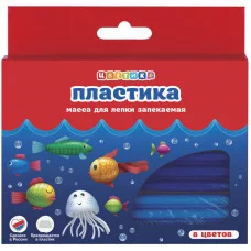 Набор пластики для лепки Цветик, 08цветов, 160г, картон, европодвес ЗХК 203732