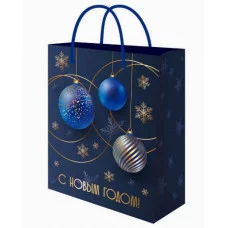 Dream cards Пакет подарочный с мат.лам. и тис.фол.18х23х10 см (M) Синие шары 190г ППК-2296