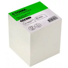 Блок для записей СТАММ "Стандарт", 8*8*8см, белый 331291