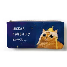 Пенал-косметичка на молнии (115х215) 1-секция. Искусс.кожа, полноцветная печать с двух сторон. "Нажал клавишу Space" КанцЭксмо ПКМ0330
