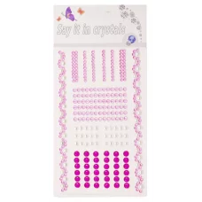 Наклейки-стразы Alingar, акриловые, "Розовая композиция", пакет с европодвесом AL10159
