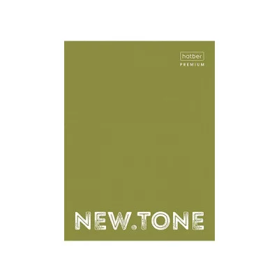 Тетрадь на кольцах А4 80л клетка ламин "NEWtone Pastel" олива HATBER-PREMIUM 80ТК4A1_05053 228854