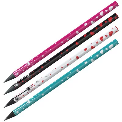 Карандаш ч/г Berlingo "Riddle XS" HB, черное дерево, круглый, заточен., ассорти 276676