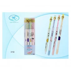 Ручка пишет-стирает гелевая Fruits цветной корпус с рисунком ассорти 319P