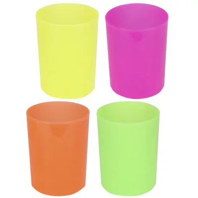 Стакан для ручек 1 шт ЦВЕТА ФЛУОРЕСЦЕНТНЫЕ АССОРТИ (СП-0496), 4 цвета СП-0496