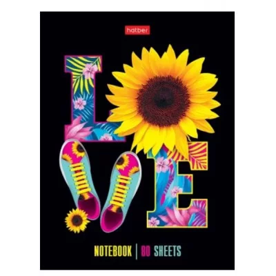 Записная книжка 80л А6ф клетка тв.переплет глянц. ламин. -LOVE- 80ЗКт6В1_28709