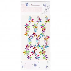 Наклейки-стразы Alingar, акриловые, пакет с европодвесом "Цветочная волна" AL8260