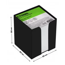 Блок для записей СТАММ, 8*8*8 см, пластиковый бокс, белый, белизна 65-70% 331290