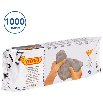 Паста для моделирования JOVI, отвердевающая, серый, 1кг, вакуумный пакет 244298