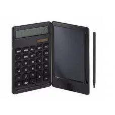 Калькулятор с графическим планшетом Alingar 12 разрядов 162*80*14 мм двойное питание черный раскладной стилус батарея в комплекте 1шт AL13236