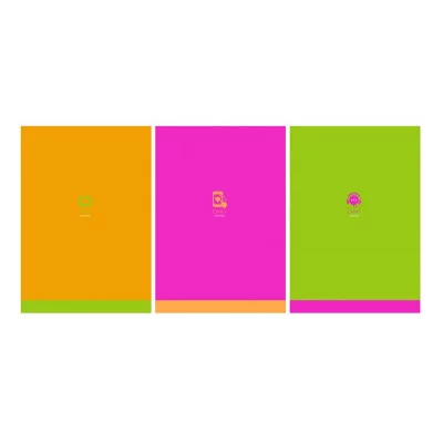 Тетрадь 80л., А4, клетка BG "Monocolor. Chat", неоновые краски 341657