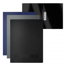 Папка с боковым зажимом пластиковая ErichKrause MEGAPOLIS, A4, ассорти 1шт 50139