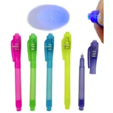 Ручка Шпион "Пиши стирай" DG-299 "Невидимка" c фонариком, специальные проявляющиеся под УФ чернила, цвет корпуса ассорти, 331113