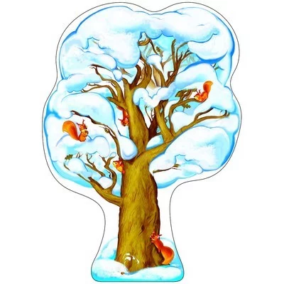 Ф-9311 Плакат вырубной А3. Дуб зимний (с уф-лаком) / (серия) Сфера