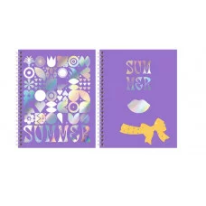 Тетрадь 48л., А5, линия на гребне BG "Summer", тиснение голографической фольгой 341003
