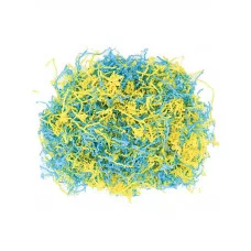 Бумажный наполнитель Микс Интенсив (желтый голубой) 100г ширина 2 мм НБ-2122