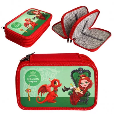 Пенал 3-секционный "Принцесса и дракон" 195*120*65 ПД31П25/3 J.Otten /1 /0 /0 /24 291188