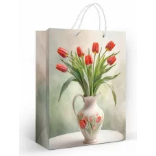 Пакет подарочный (ML) "Кувшин с тюльпанами" 152502559
