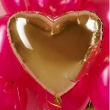 Шар (18\'\'/46 см) Сердце, Античное золото, 1 шт. 201500BG