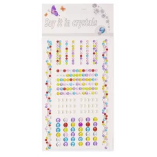 Наклейки-стразы Alingar, акриловые, "Цветные узоры",  пакет с европодвесом AL10172