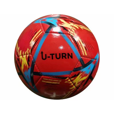 Мяч футбольный, красный, PVC, №5, окружность 68-70см., 280-300гр., (Арт. МБ-2406) МБ-2406