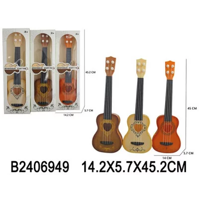 Гитара струнная, 3 цв. в ассорт., в/к 45,2*14,2*5,7 см 2406949