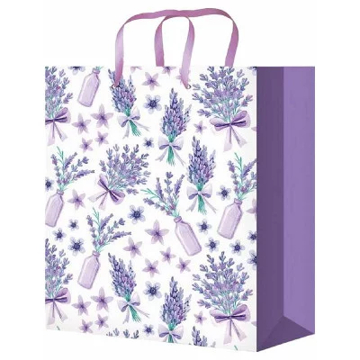 Пакет подарочный с глянц.ламинацией 14x20x6,5 см (MS) Бутылочка лаванды, 157 г ПКП-4187
