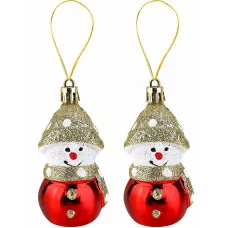 Набор ёлочных подвесок "Снеговички" 4*4*7.5см 2 шт НУ-2604