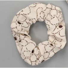 Резинка для волос "Орбита" цветы стиль 10см коричнево-бежевый 10691623