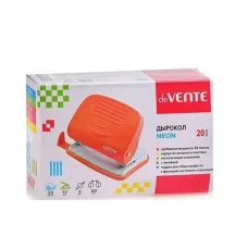 Дырокол "Neon" (20 листов) пластиковый с линейкой, в картонной коробке, неоновый желтый 4020801