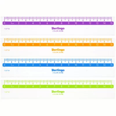 Линейка 15см Berlingo "Color", прозрачная Berlingo 271111