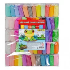 Масса для лепки. Лёгкий пластилин, 72 цв, 3 стека. СВЕТЯЩИЙСЯ(6 цв.) + БЛЁСТКИ (6 цв ). НД-1804 НД-1804