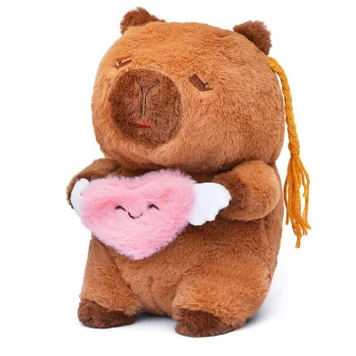 Мягкая игрушка "Капибара с сердцем" 23см. М1280