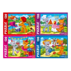 ПАЗЛЫ 120 элементов. ПЛЮШЕВЫЕ МИШКИ (Арт. П120-1516)