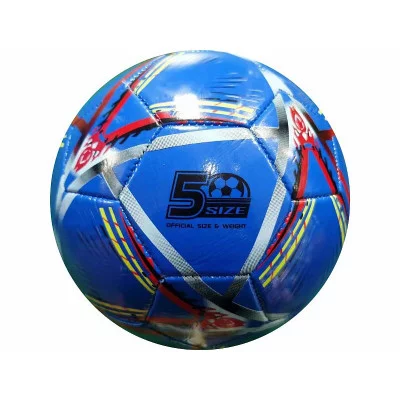 Мяч футбольный, синий, PVC, №5, окружность 68-70см., 280-300гр., (Арт. МБ-2405) МБ-2405