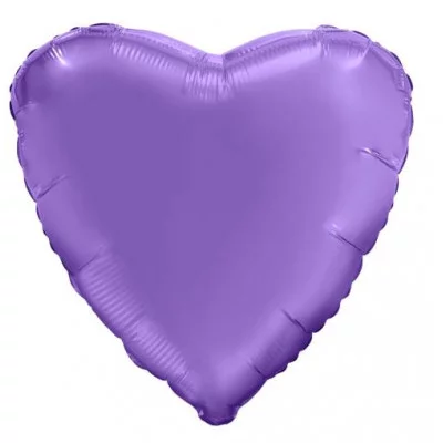 Шар (19\'\'/48 см) Сердце, Мистик, Пурпурный, Сатин, 1 шт. 758205