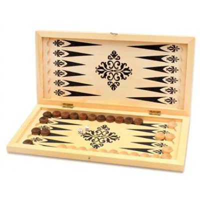 НАРДЫ МАЛЫЕ ИЗ ДЕРЕВА С ДЕРЕВЯННЫМИ ШАШКАМИ (420Х210 ММ) (Арт. ИН-8050) ИН-8050