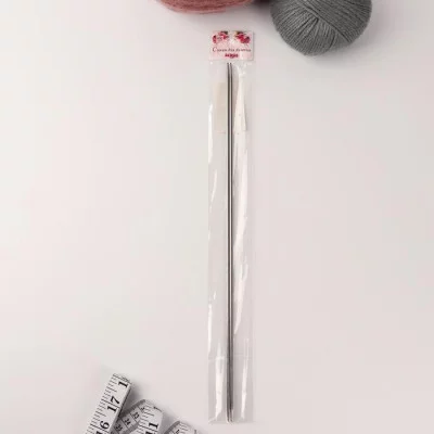 Спицы для вязания прямые сталь 35см d3,0мм (2шт) пакет АУ 744689