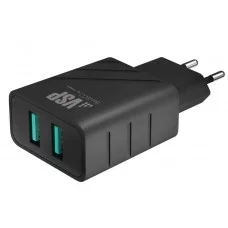 Зарядное устройство BoraSCO 2 USB 2.4A черное 4627169382370