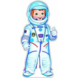 Плакат вырубной А3. Космонавт (с блестками и уф-лаком) Ф-8216